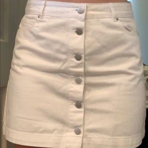 White button skirt
